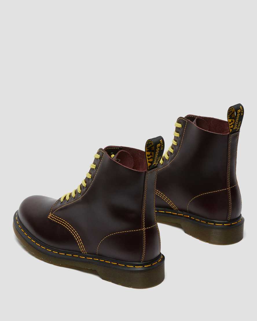 burgunderrote dr. martens 1460 pascal atlas damen-schnürstiefel