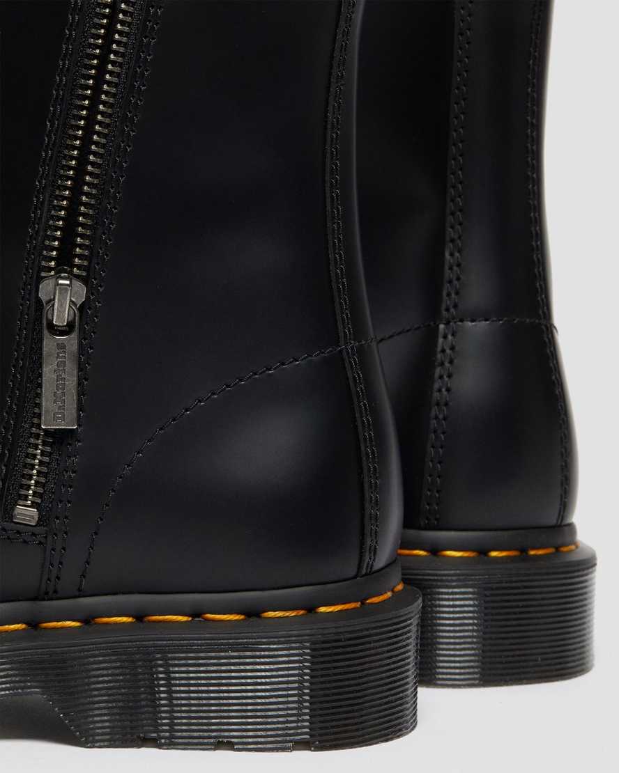 schwarze dr. martens 1460 elastic smooth damen-schnürstiefel