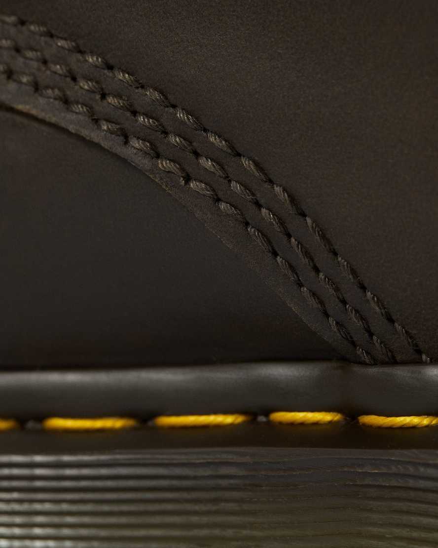 braune dr. martens 1460 crazy horse damen-schnürstiefel