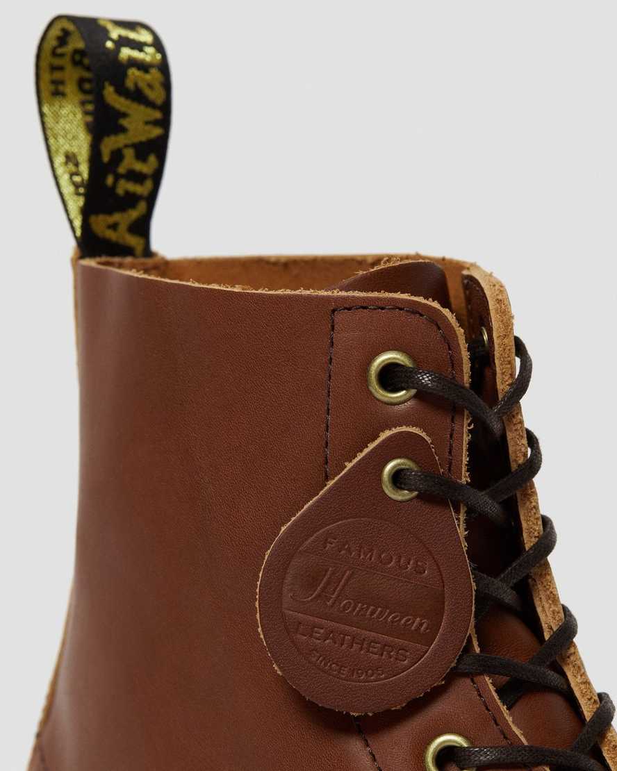 dr. martens 1460 damen-schnürstiefel hellbraun pflanzlich gegerbt