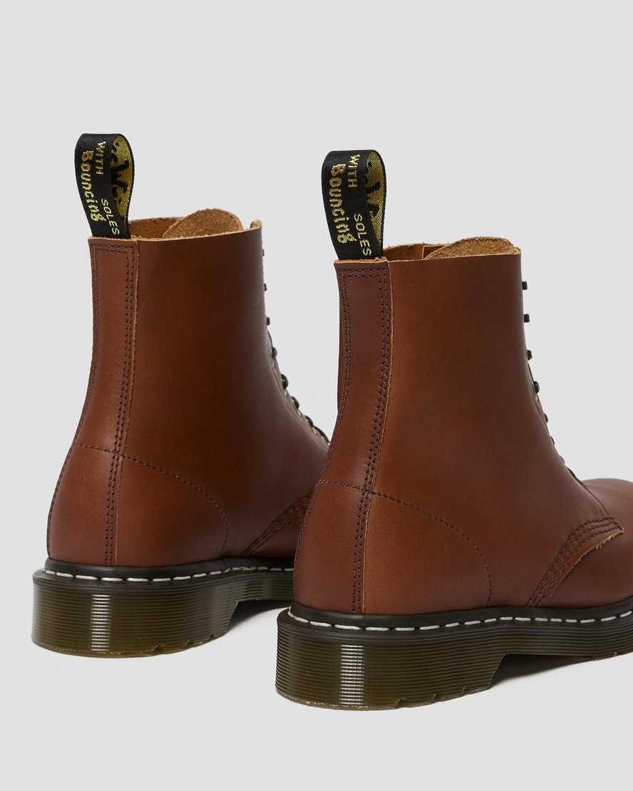 dr. martens 1460 damen-schnürstiefel hellbraun pflanzlich gegerbt