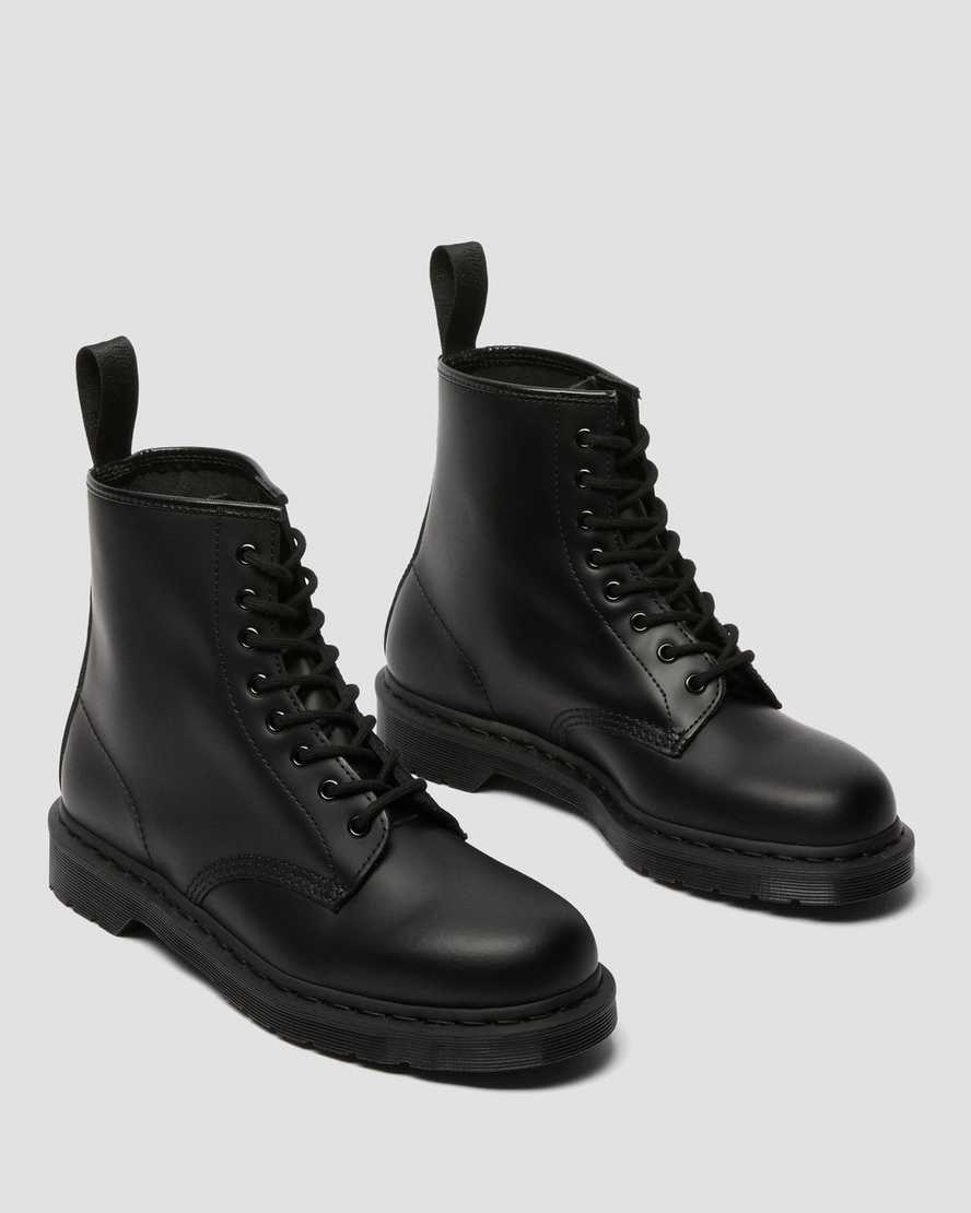 schwarze dr. martens 1460 mono smooth damen-schnürstiefel