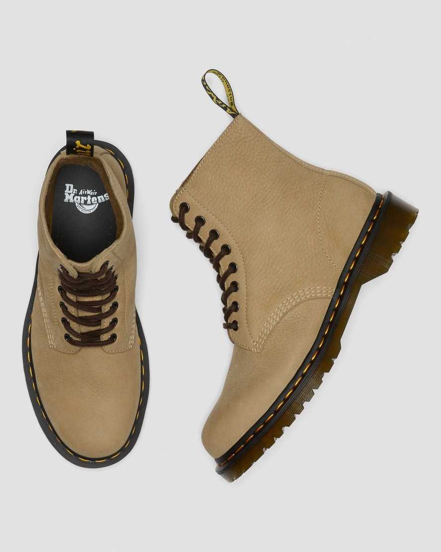 braune dr. martens 1460 pascal damen-schnürstiefel