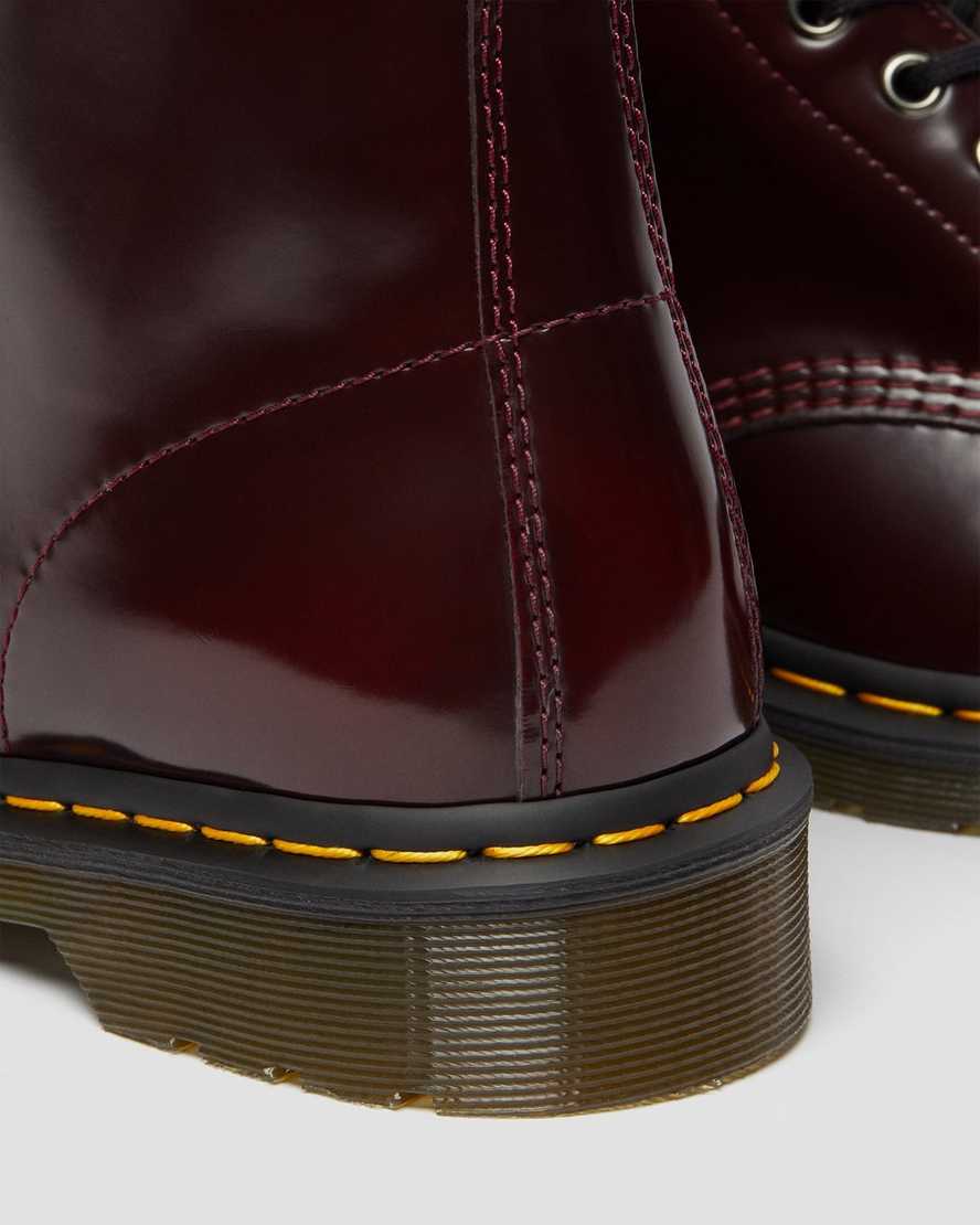 rote dr. martens 1460 damen-schnürstiefel