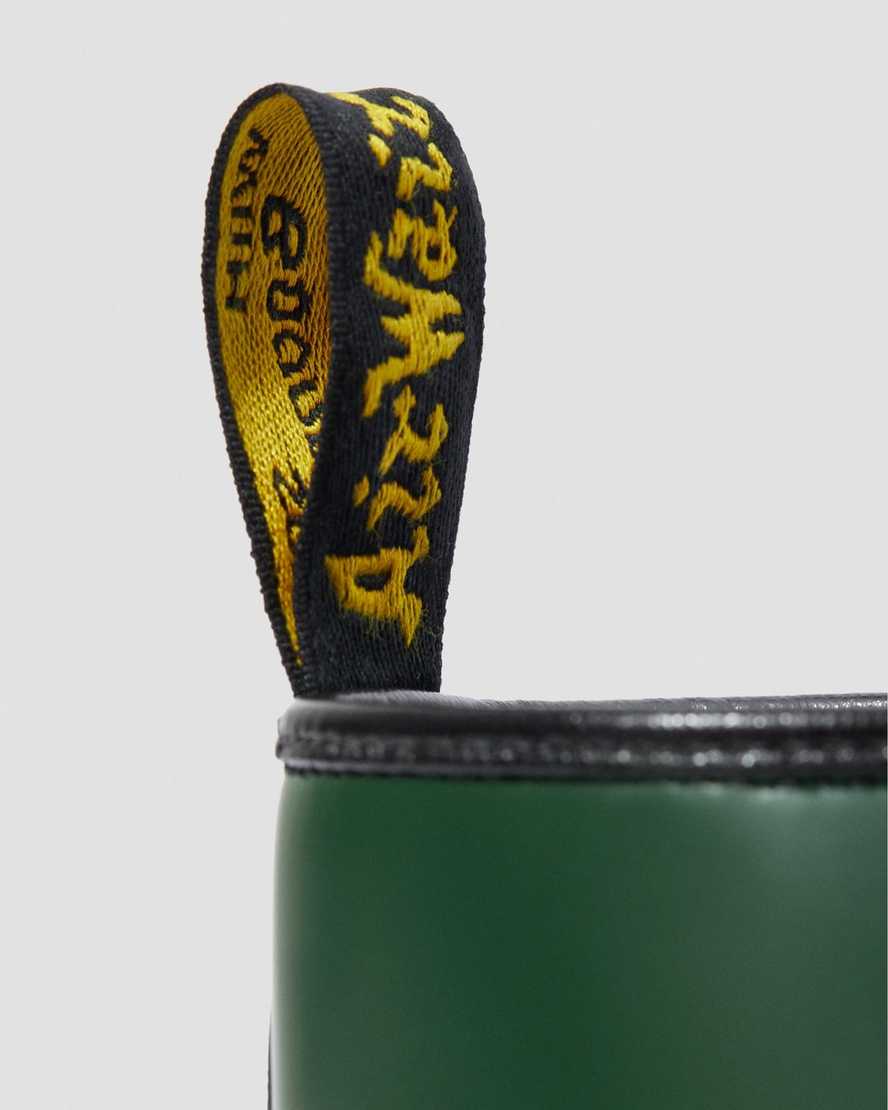 grüne dr. martens 1460 smooth damen-schnürstiefel