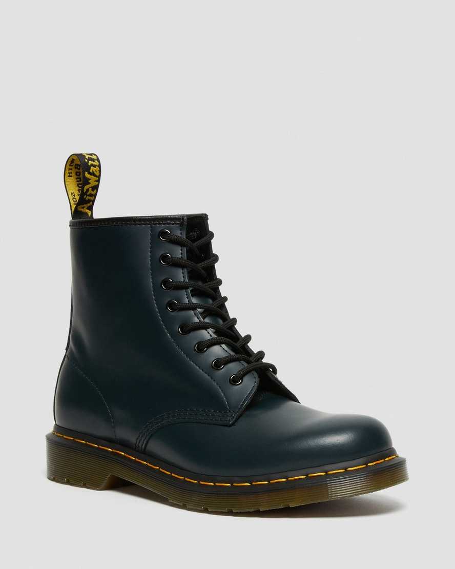 marineblaue dr. martens 1460 smooth damen-schnürstiefel