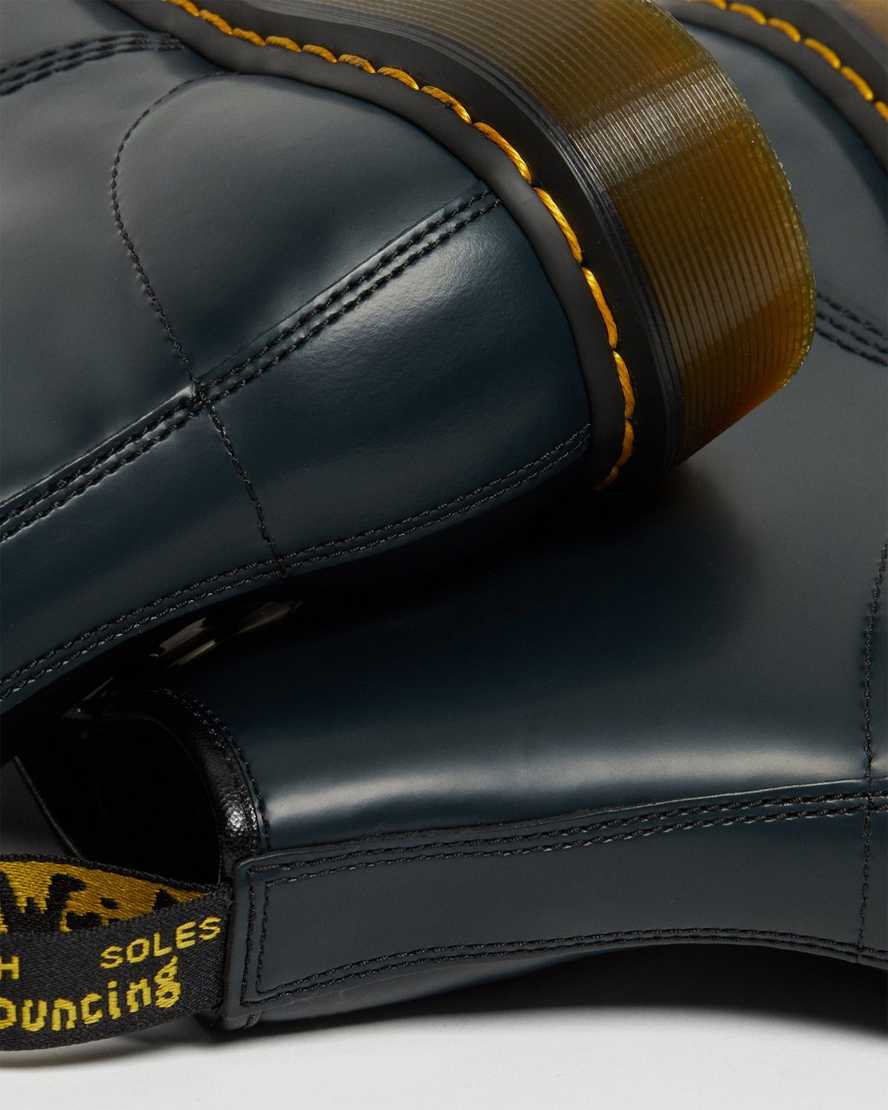 marineblaue dr. martens 1460 smooth damen-schnürstiefel