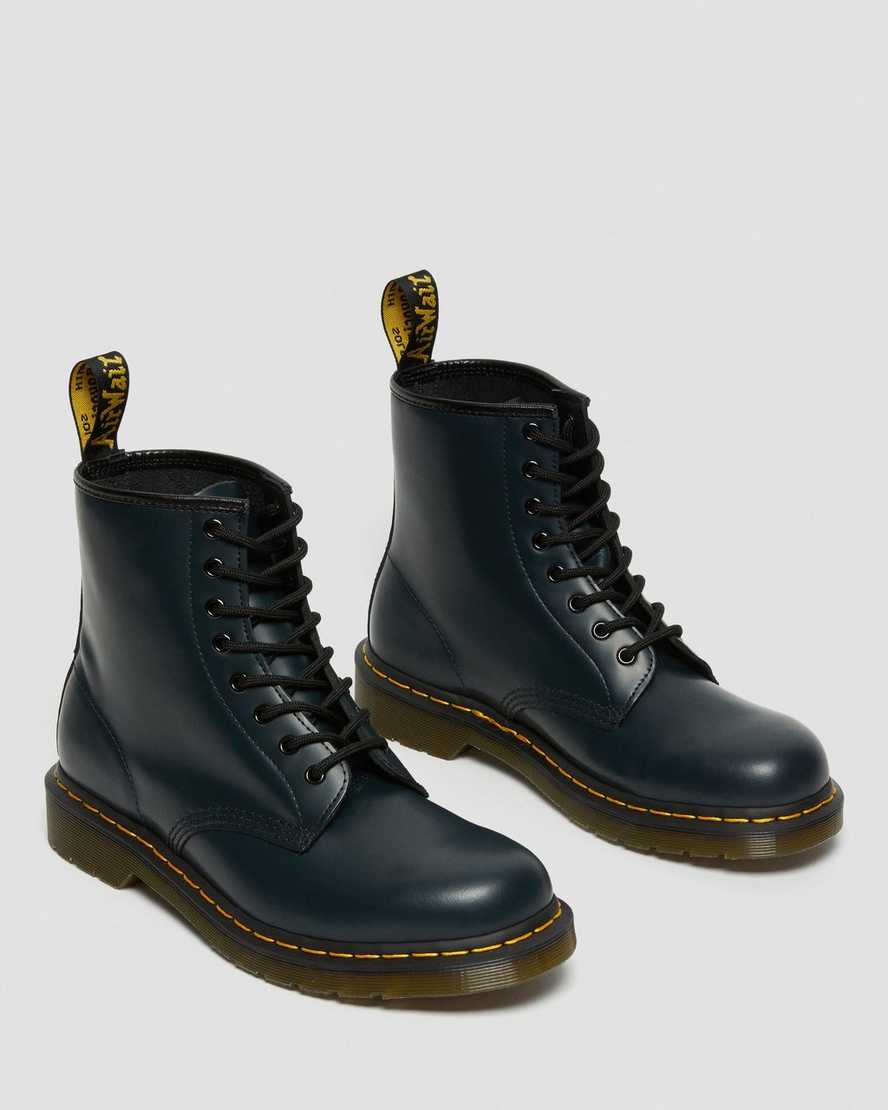 marineblaue dr. martens 1460 smooth damen-schnürstiefel