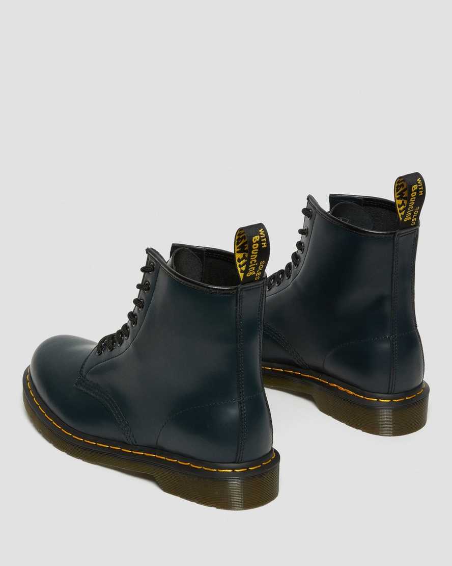 marineblaue dr. martens 1460 smooth damen-schnürstiefel