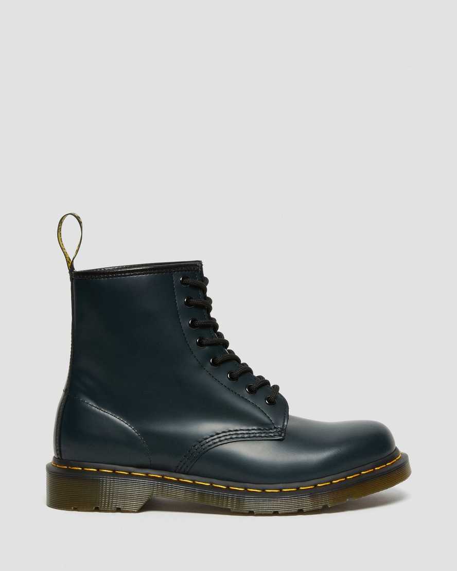 marineblaue dr. martens 1460 smooth damen-schnürstiefel