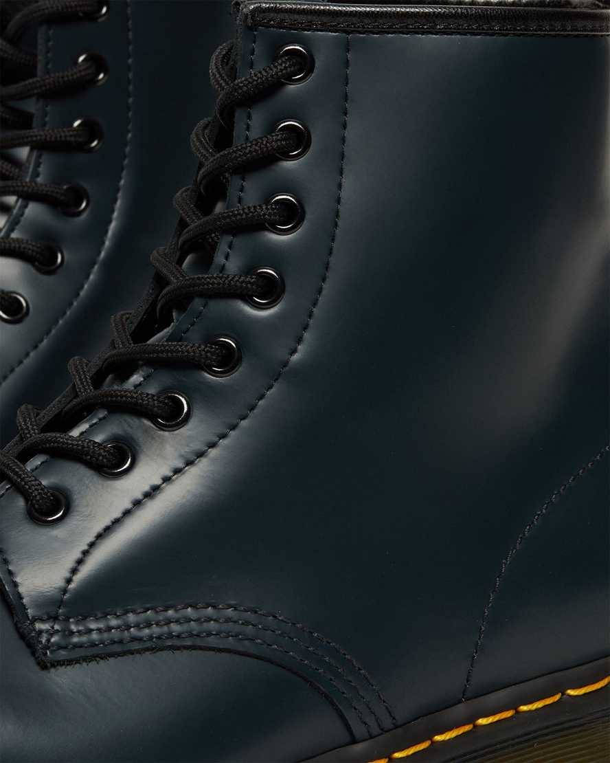 marineblaue dr. martens 1460 smooth damen-schnürstiefel