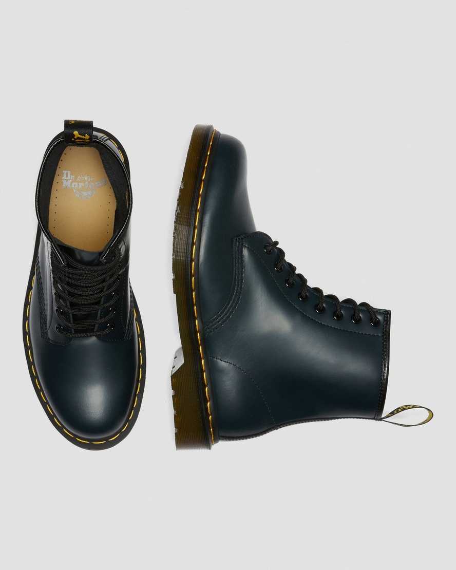 marineblaue dr. martens 1460 smooth damen-schnürstiefel