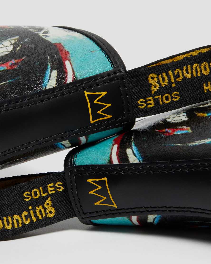 schwarze dr. martens 1460 basquiat damen-schnürstiefel