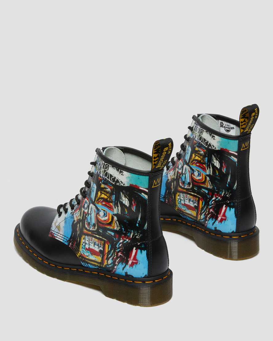 schwarze dr. martens 1460 basquiat damen-schnürstiefel