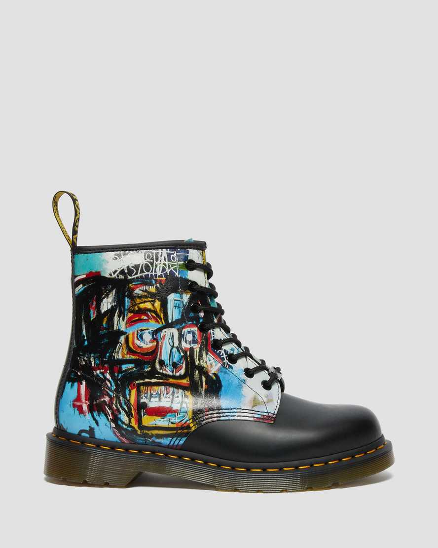 schwarze dr. martens 1460 basquiat damen-schnürstiefel