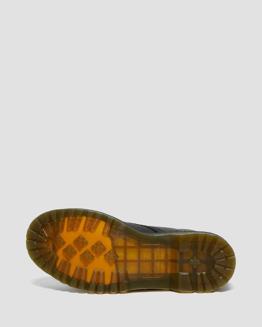 schwarze dr. martens 1460 damen-schnürstiefel mit kunstfellfutter