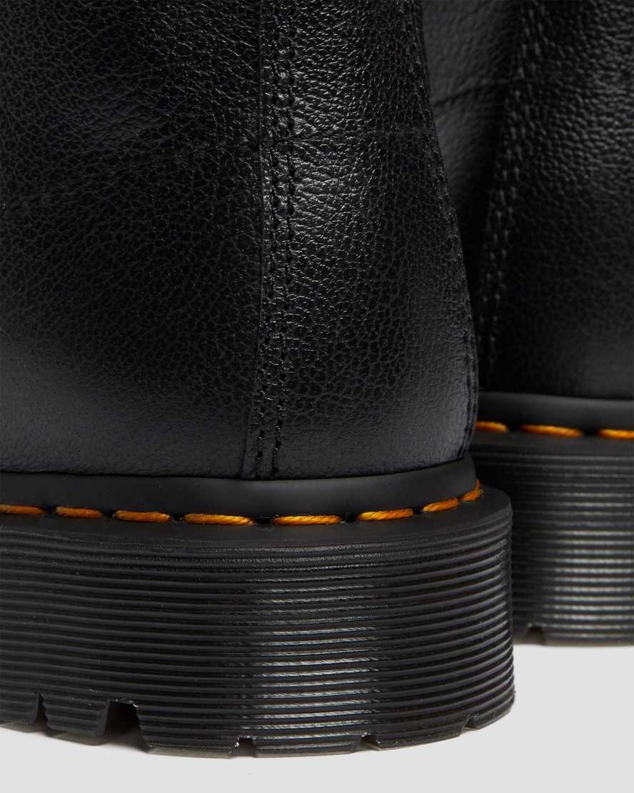 schwarze dr. martens 1460 pascal zip tumbled damen-schnürstiefel