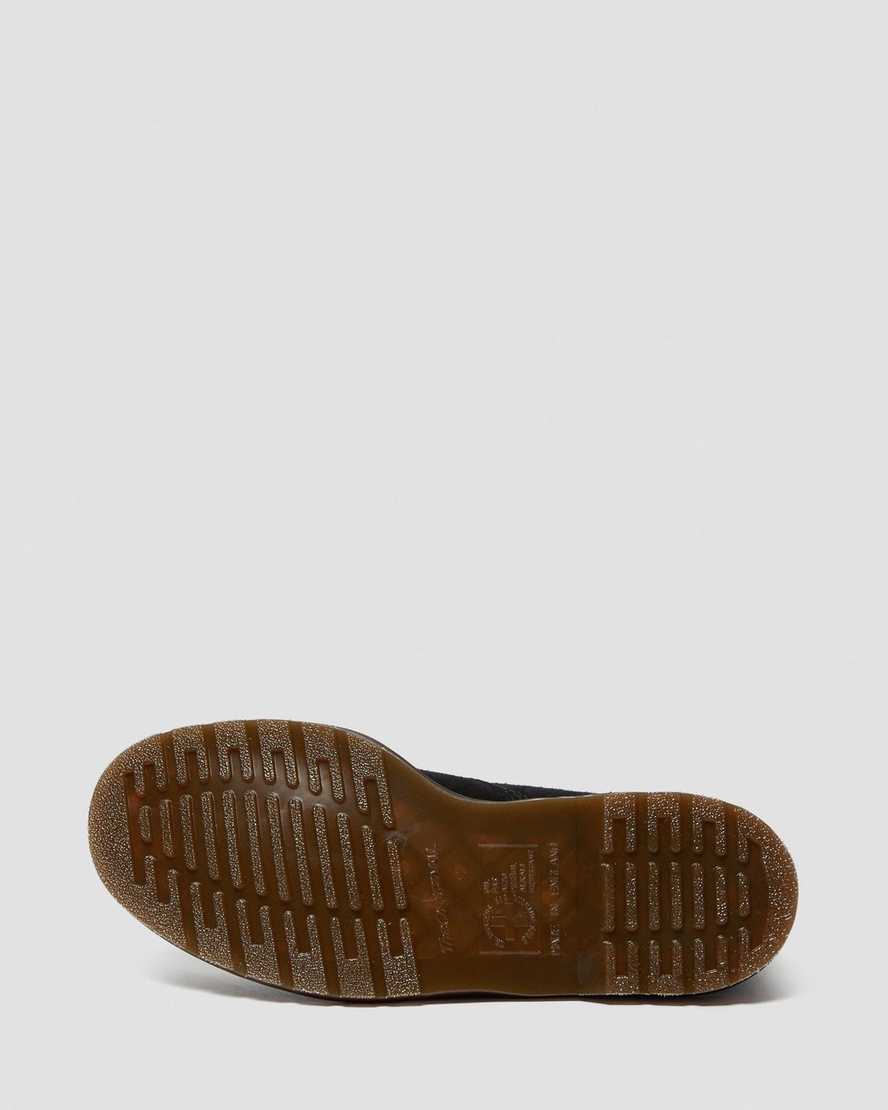schwarze dr. martens 101 damenstiefel mit shearling-futter