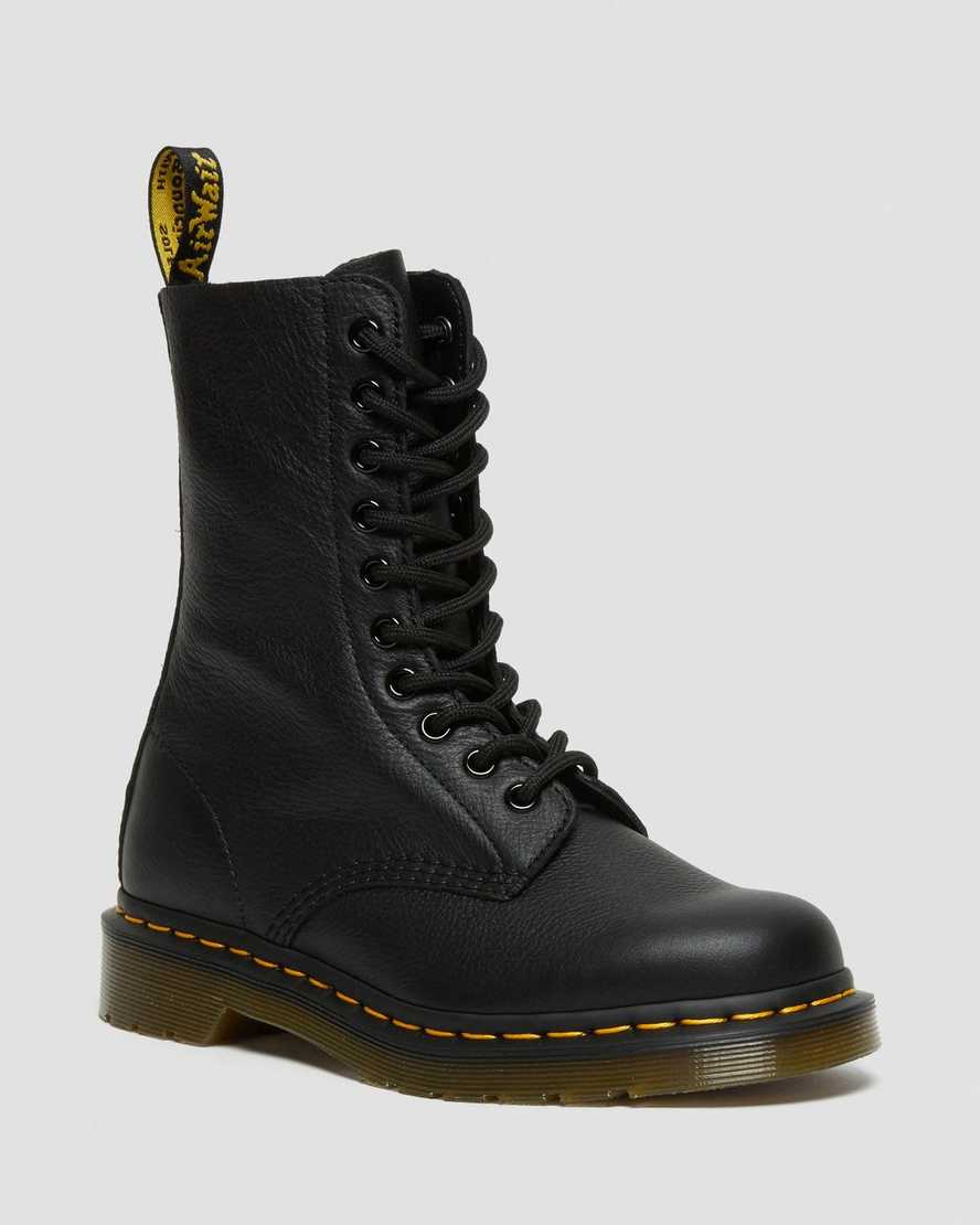 schwarze dr. martens 1490 virginia damenstiefel mittelhoch