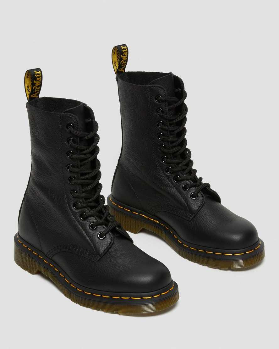 schwarze dr. martens 1490 virginia damenstiefel mittelhoch