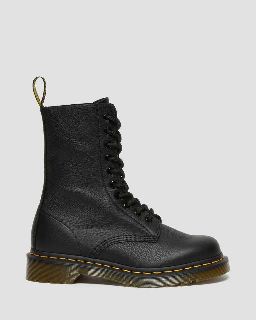schwarze dr. martens 1490 virginia damenstiefel mittelhoch