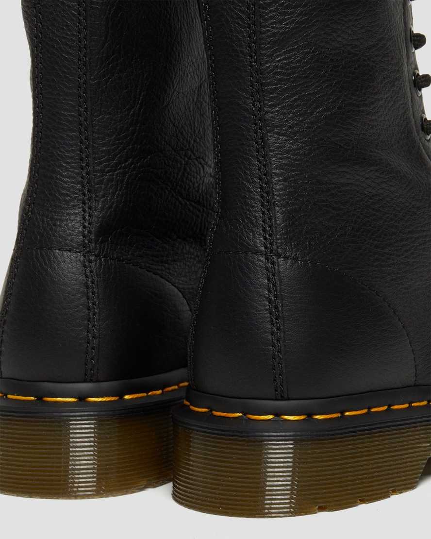 schwarze dr. martens 1490 virginia damenstiefel mittelhoch