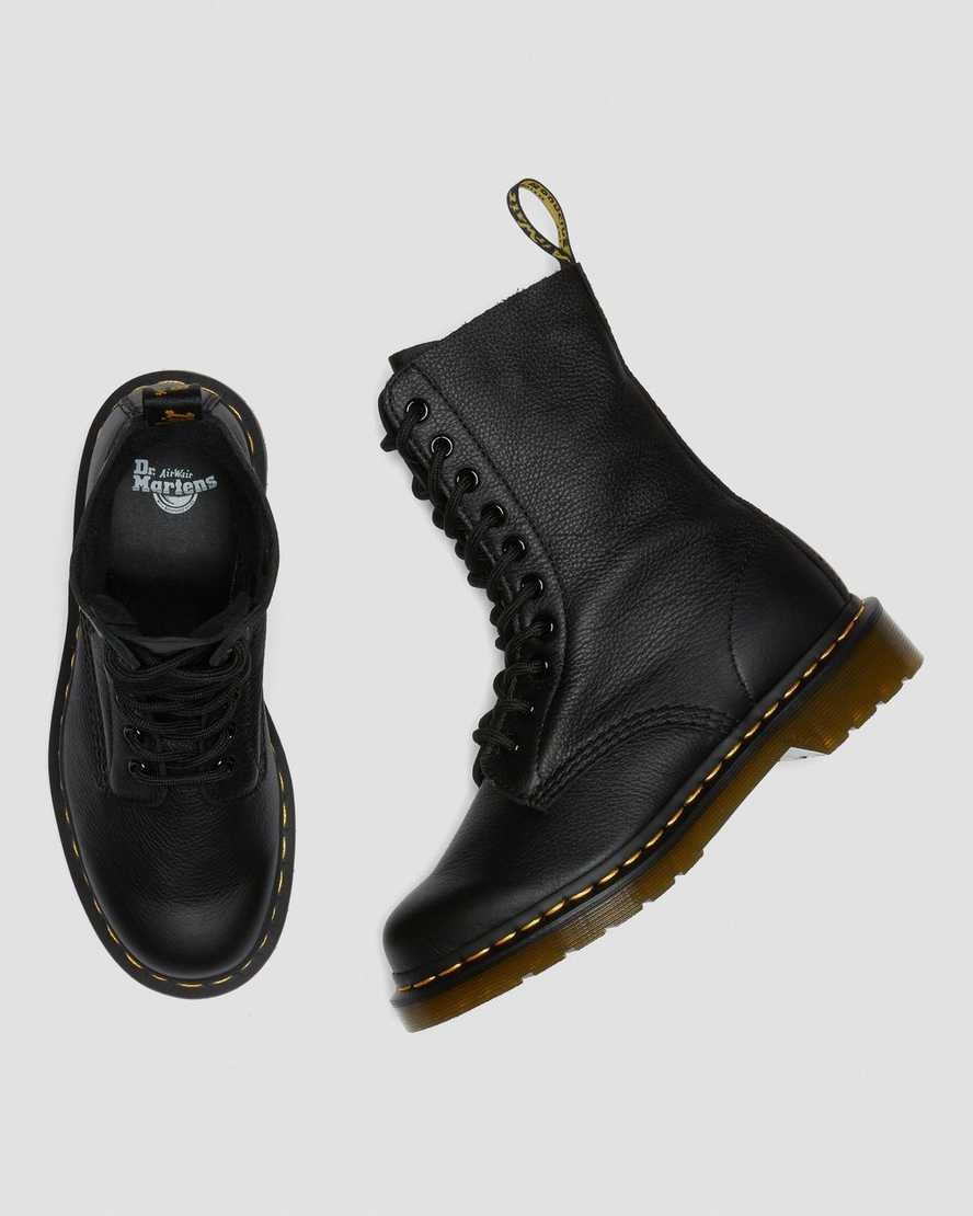schwarze dr. martens 1490 virginia damenstiefel mittelhoch