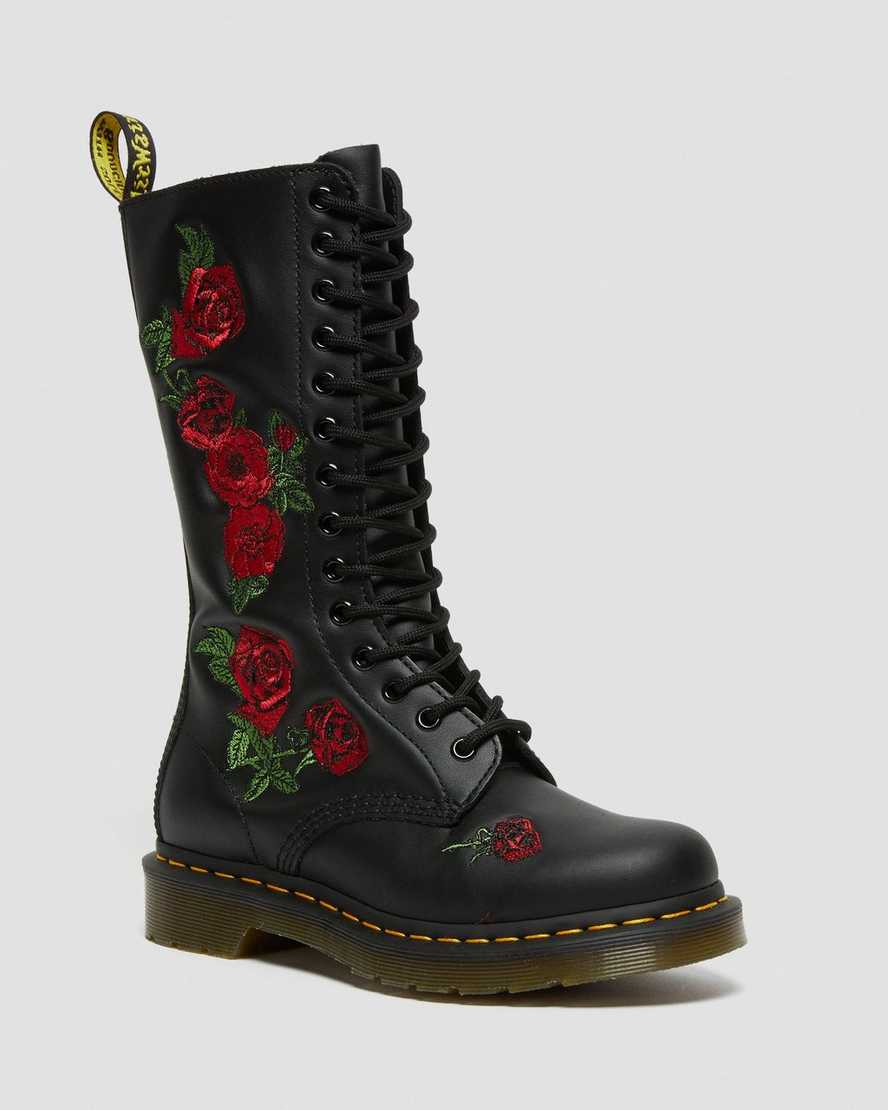 schwarze dr. martens 1914 vonda damenstiefel mittelhoch.