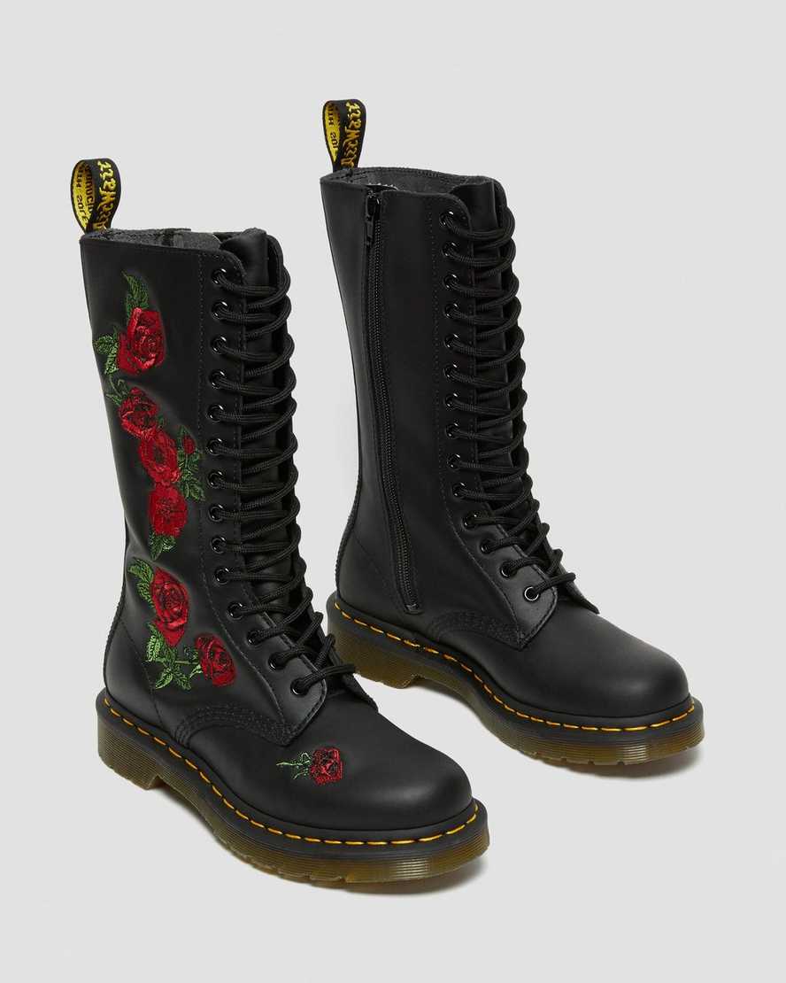 schwarze dr. martens 1914 vonda damenstiefel mittelhoch.