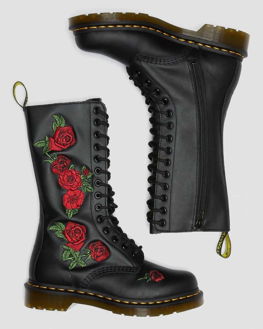 schwarze dr. martens 1914 vonda damenstiefel mittelhoch.