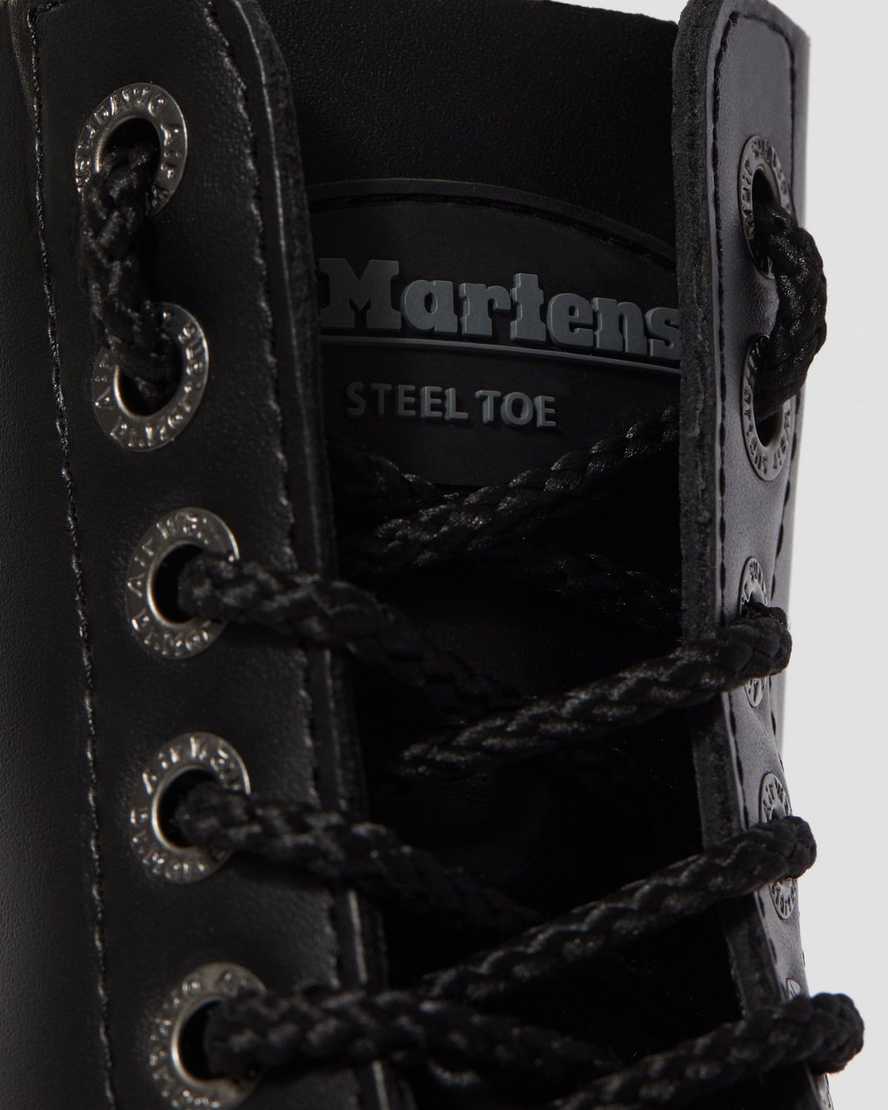 schwarze dr. martens 8761 bxb damenstiefel mittelhoch