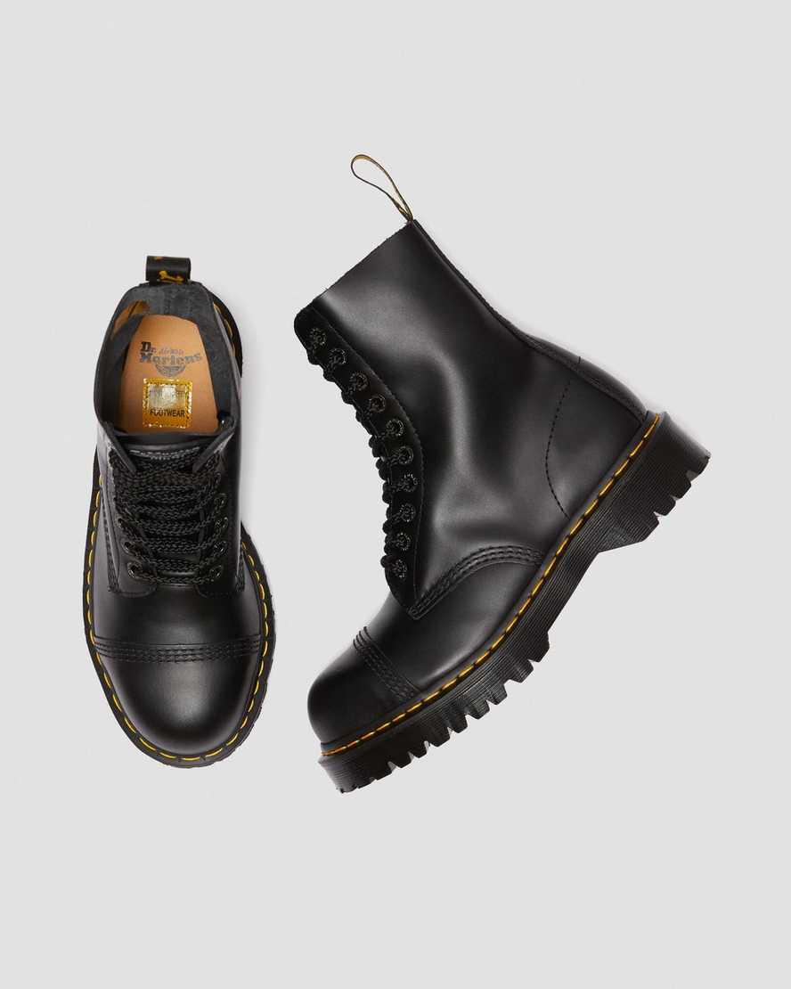 schwarze dr. martens 8761 bxb damenstiefel mittelhoch
