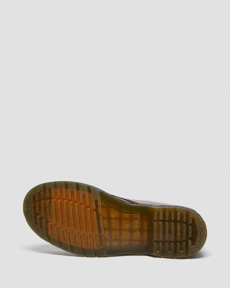 rote dr. martens 1490 smooth damenstiefel mittelhoch