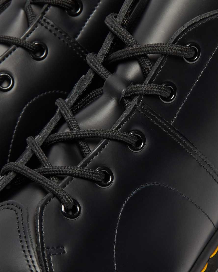 schwarze dr. martens church smooth damen-monkey-boots