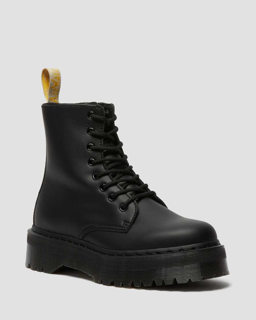 schwarze dr. martens jadon ii mono damen-plateaustiefel
