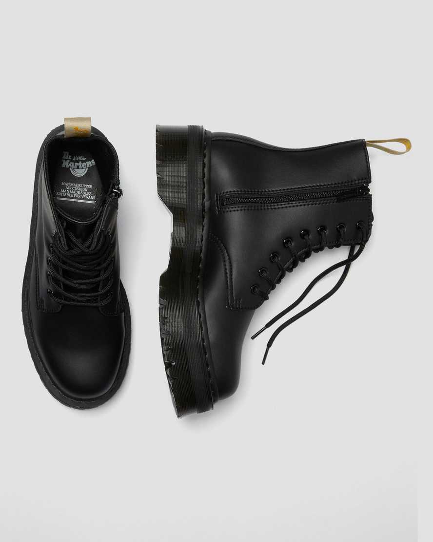 schwarze dr. martens jadon ii mono damen-plateaustiefel
