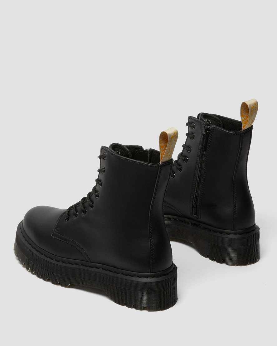 schwarze dr. martens jadon ii mono damen-plateaustiefel