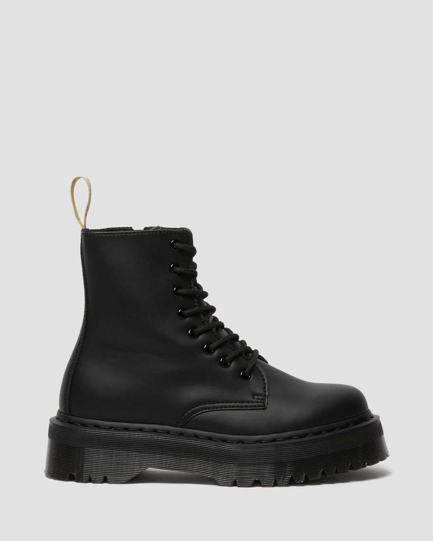 schwarze dr. martens jadon ii mono damen-plateaustiefel