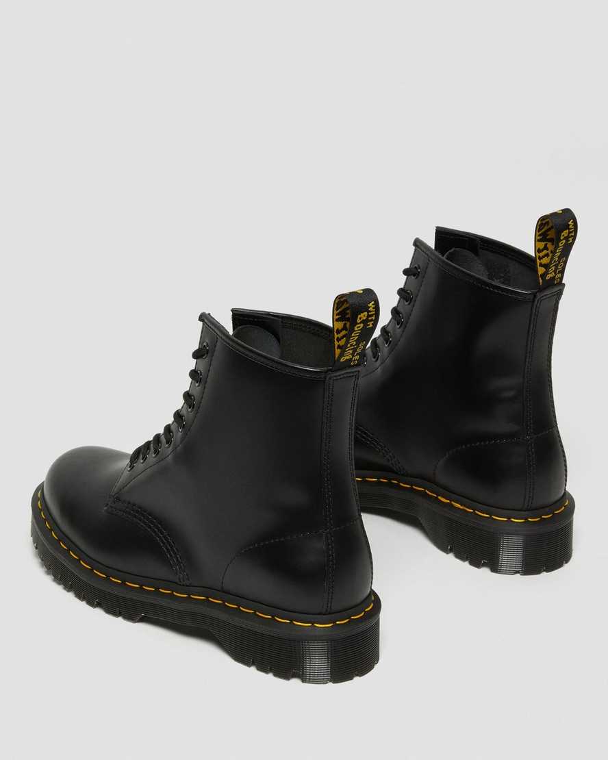 schwarze dr. martens 1460 bex smooth damen-plateaustiefel
