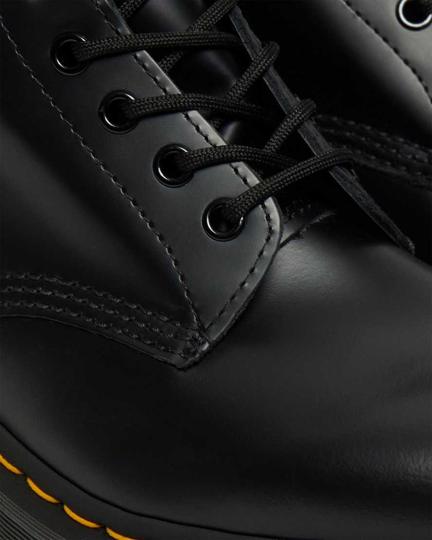 schwarze dr. martens 1460 bex smooth damen-plateaustiefel