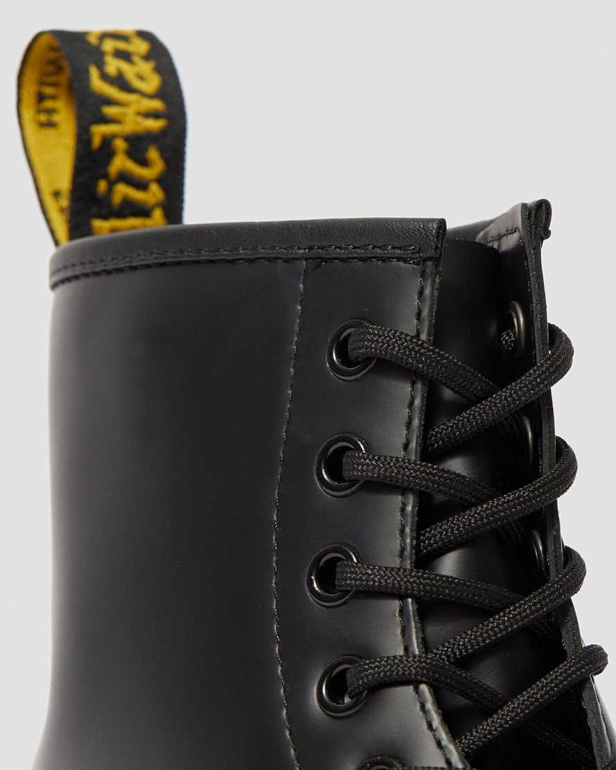schwarze dr. martens 1460 bex smooth damen-plateaustiefel