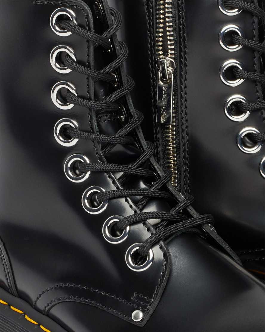 schwarze dr. martens jadon max damen-plateaustiefel