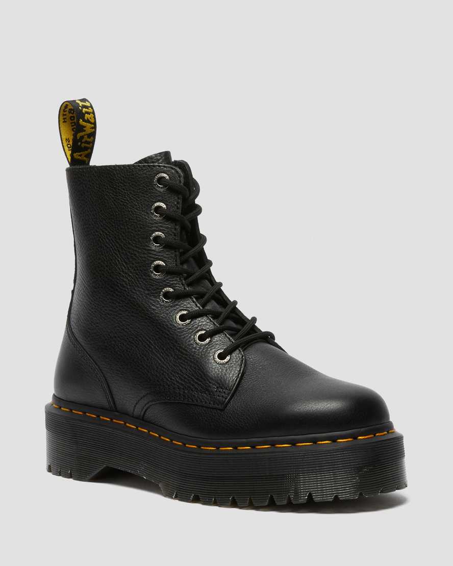 schwarze dr. martens jadon pisa plateau-stiefel für damen
