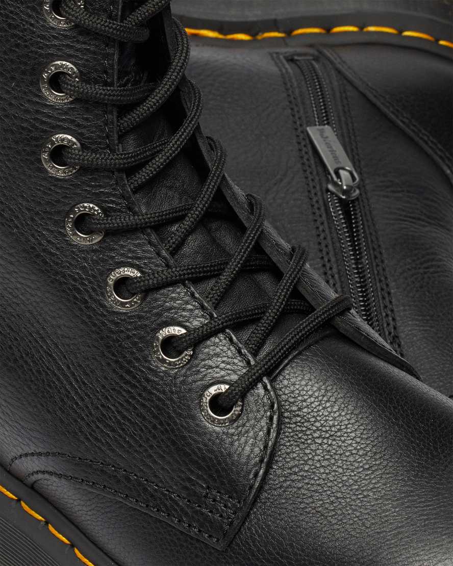 schwarze dr. martens jadon pisa plateau-stiefel für damen