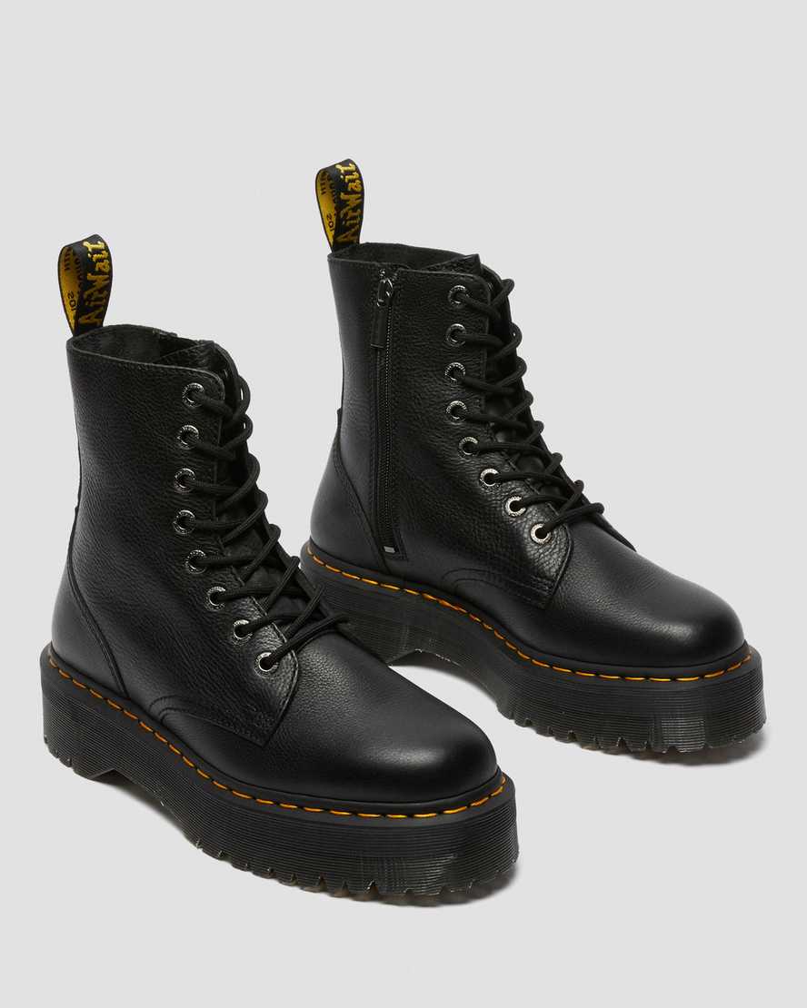 schwarze dr. martens jadon pisa plateau-stiefel für damen
