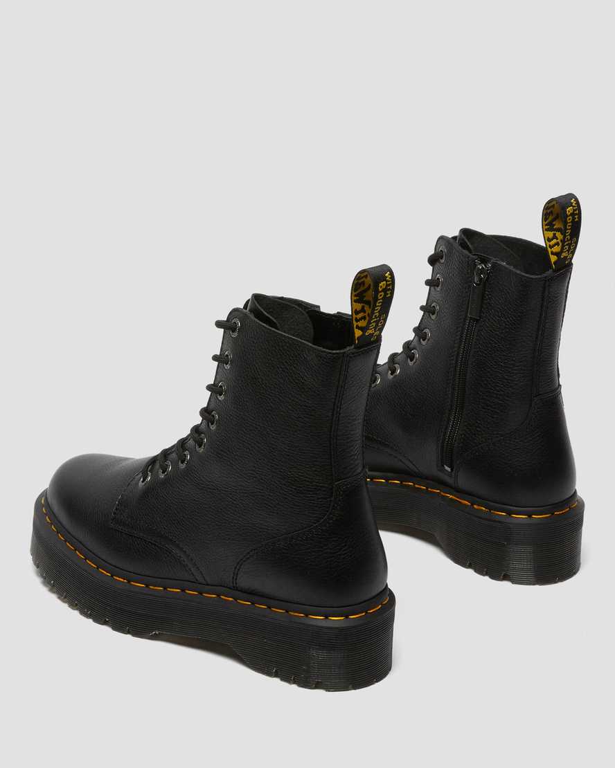 schwarze dr. martens jadon pisa plateau-stiefel für damen