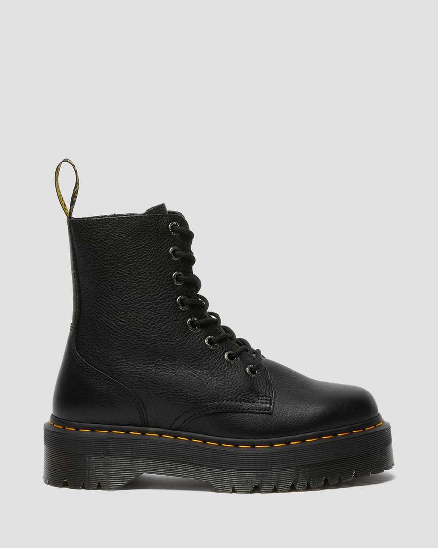 schwarze dr. martens jadon pisa plateau-stiefel für damen