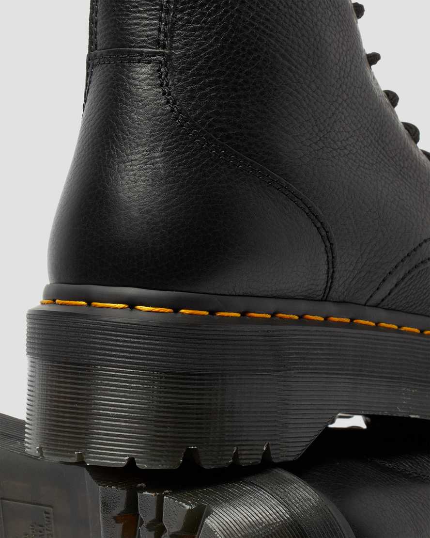 schwarze dr. martens jadon pisa plateau-stiefel für damen