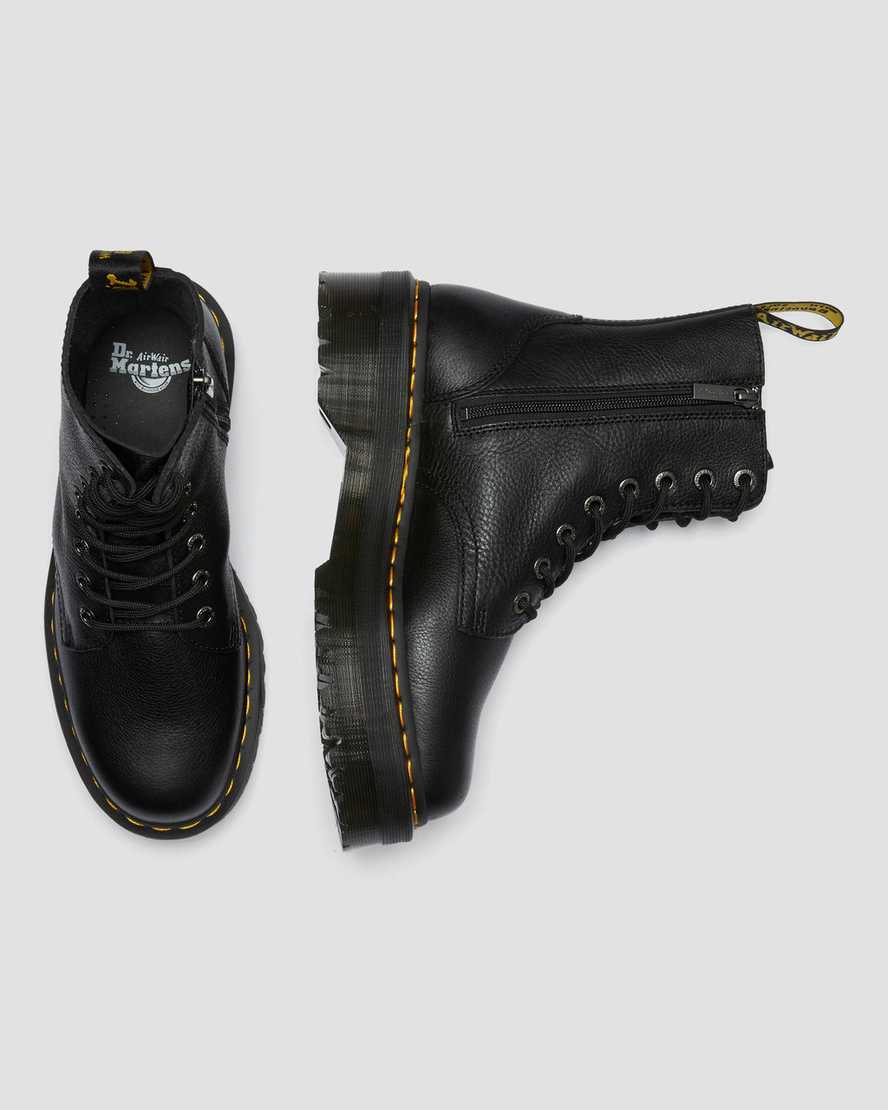 schwarze dr. martens jadon pisa plateau-stiefel für damen