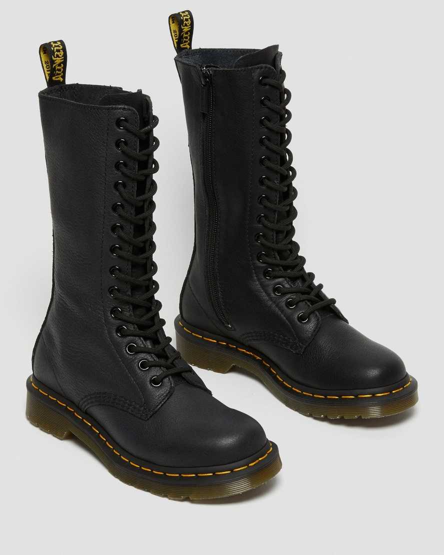 schwarze dr. martens 1b99 virginia damenstiefel hohe ausführung